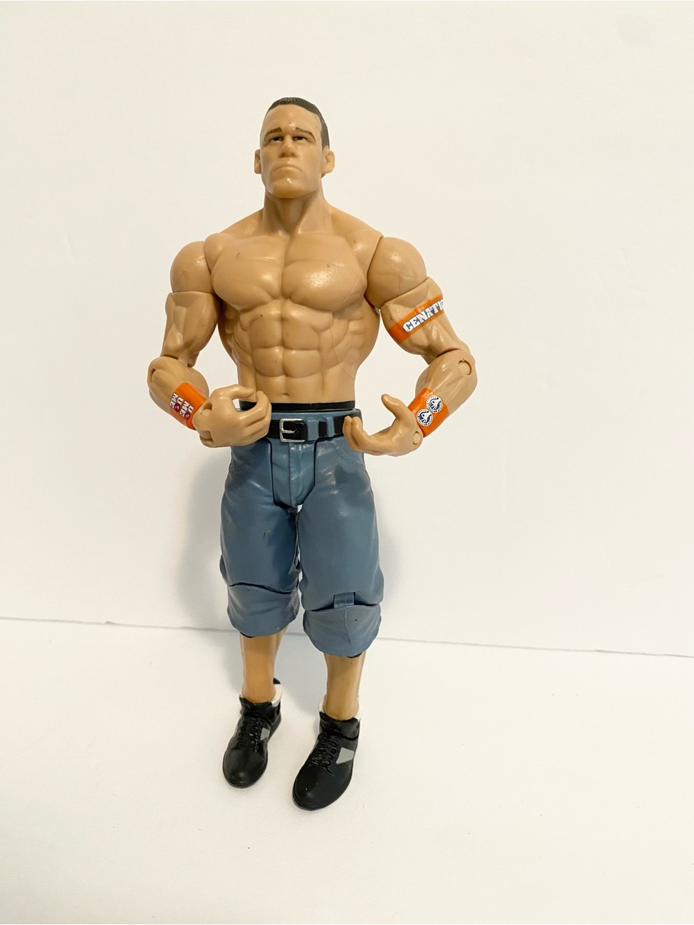 John Cena WWE Elite Wrestling Action Figure 2010 Cenation Wrist Bands Loose Toy